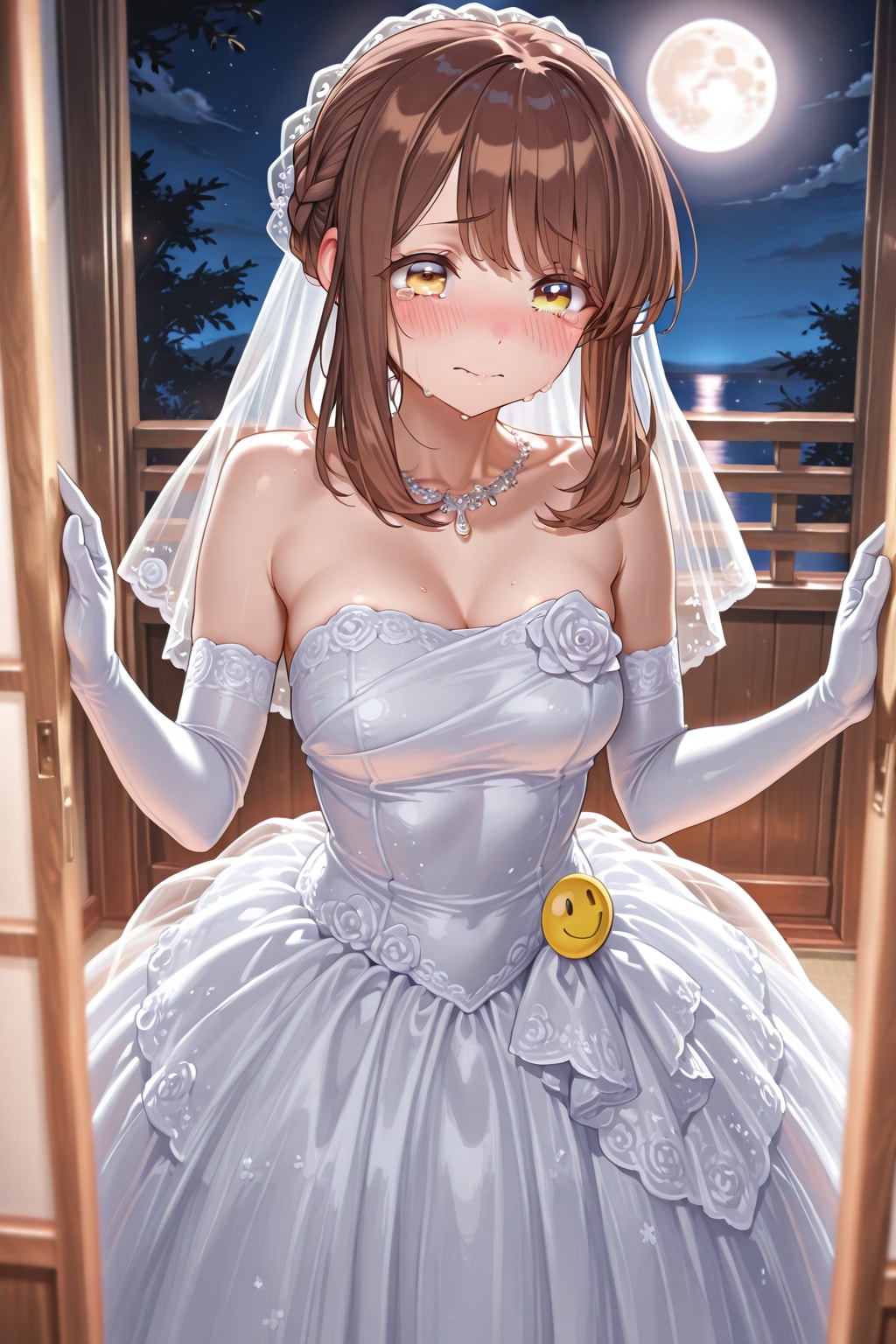 婚礼衣装の心実と旅館