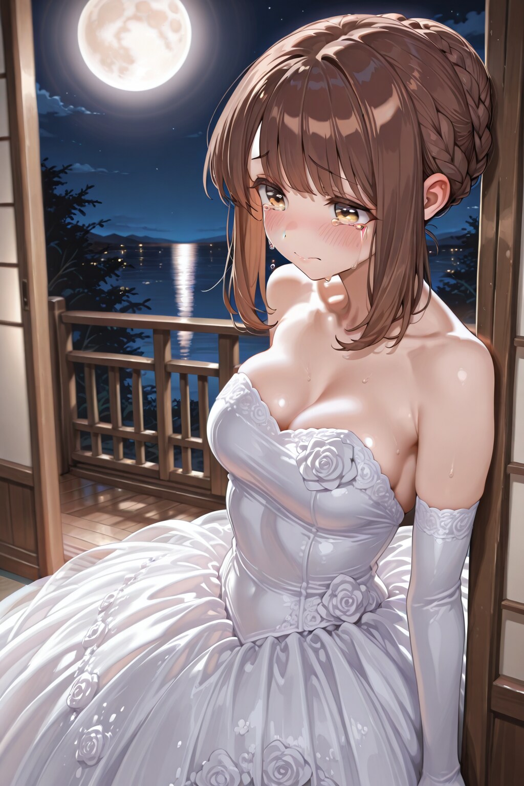 婚礼衣装の心実と旅館