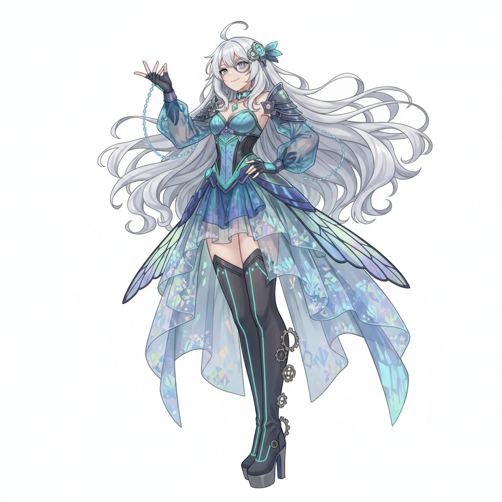 白髪の可愛い女の子【355】