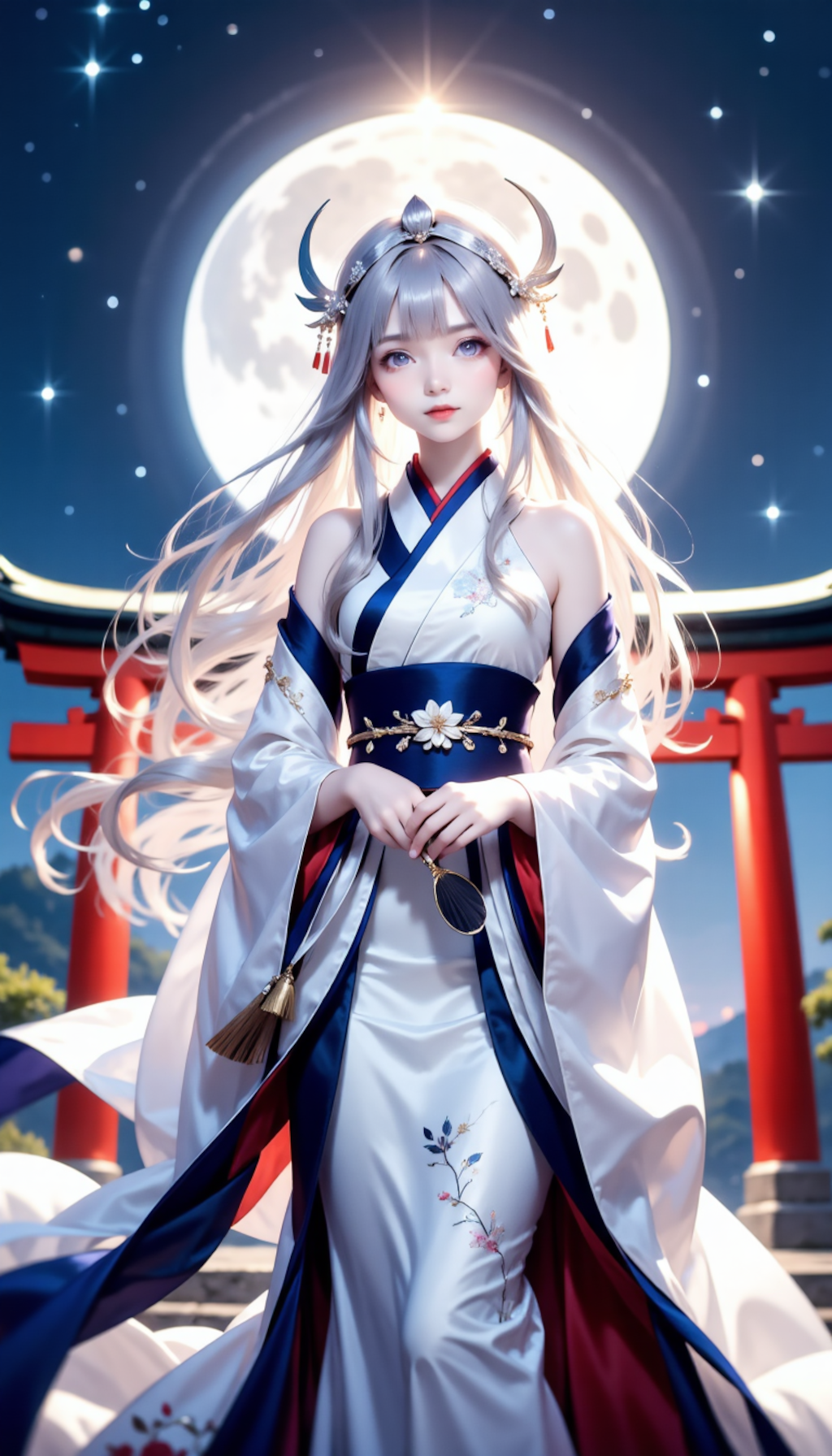 月詠：新月　下弦（上弦）　満月