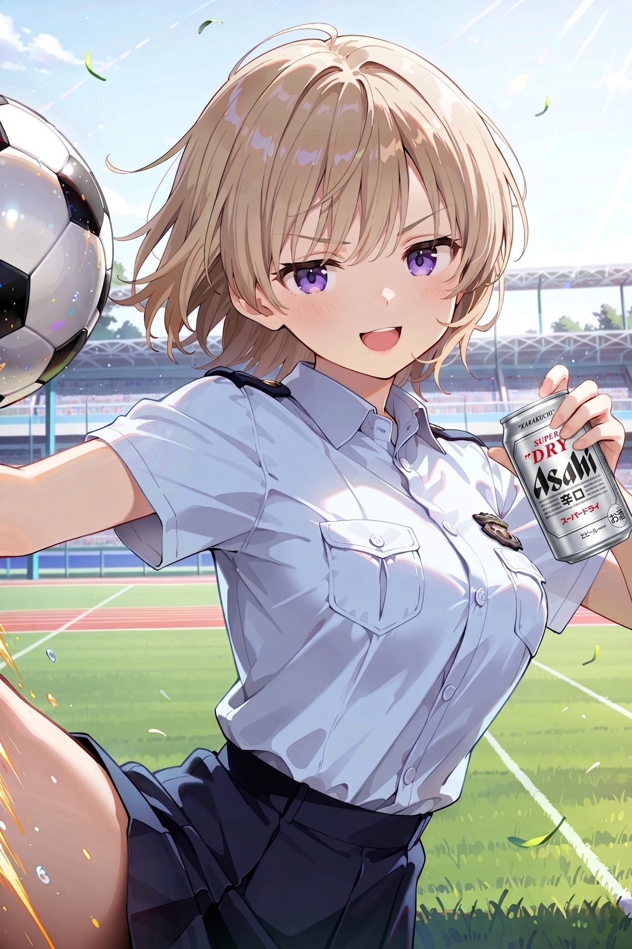 ジト目婦警さんとサッカーボール ～乾さつきのドライな日常～ Z613