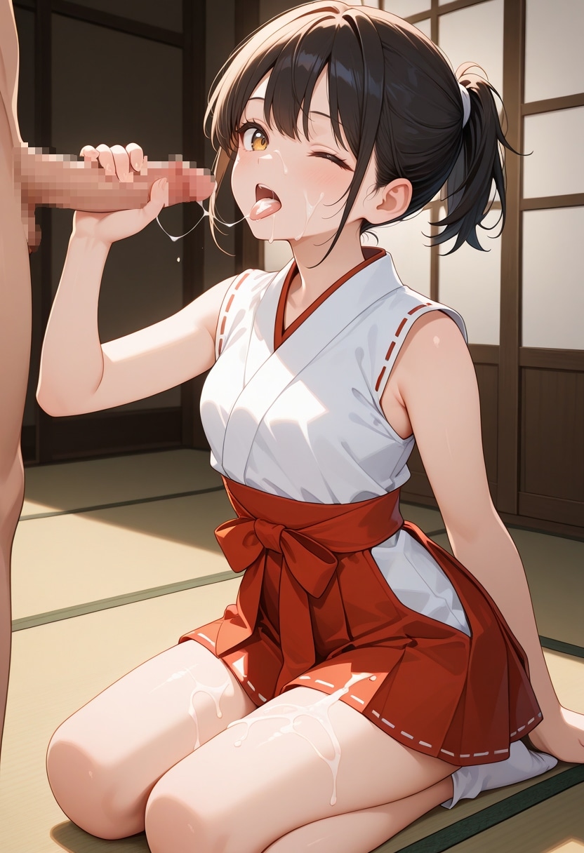 巫女さんで厄除け（３枚あるよ）