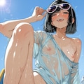 真夏のスタイリッシュ露出 4枚目