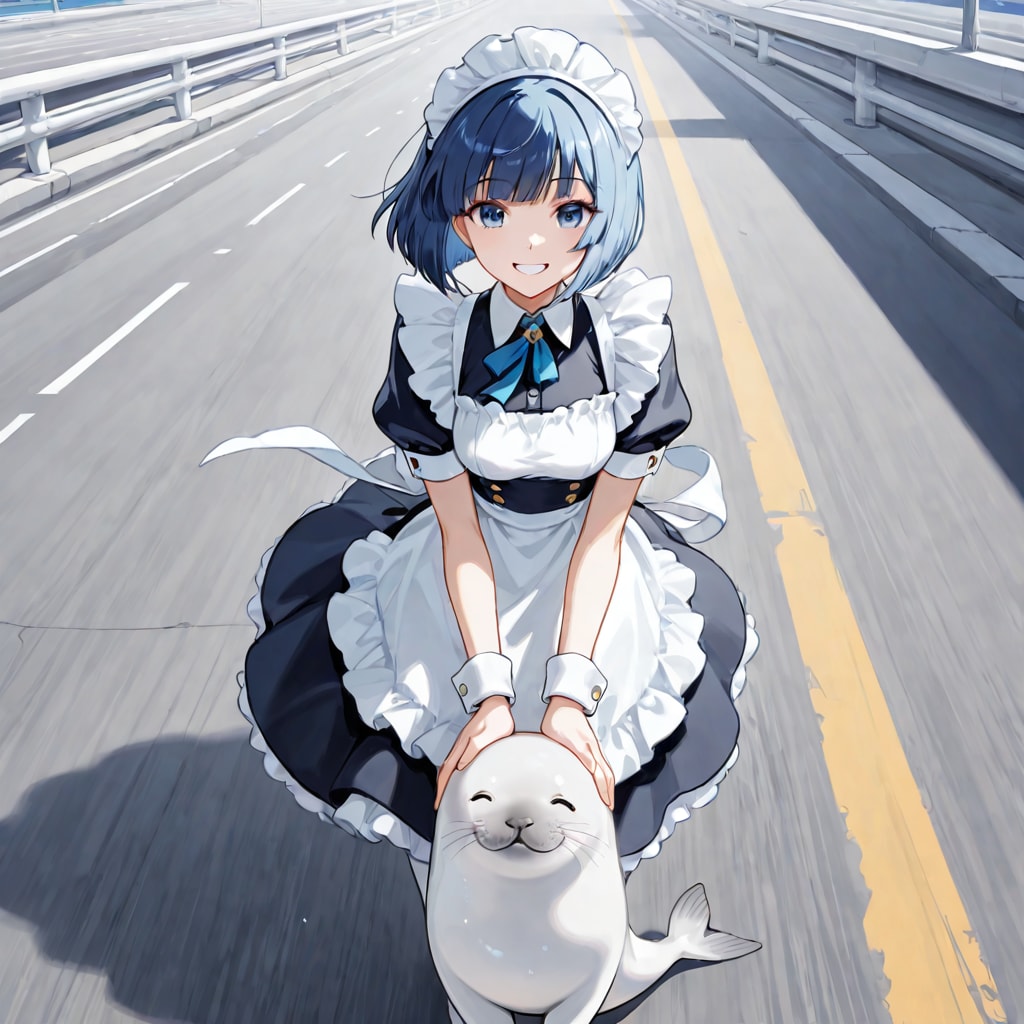 ゆるふわやアザラシ乗って疾走だ　弾 | の人気AIイラスト・グラビア