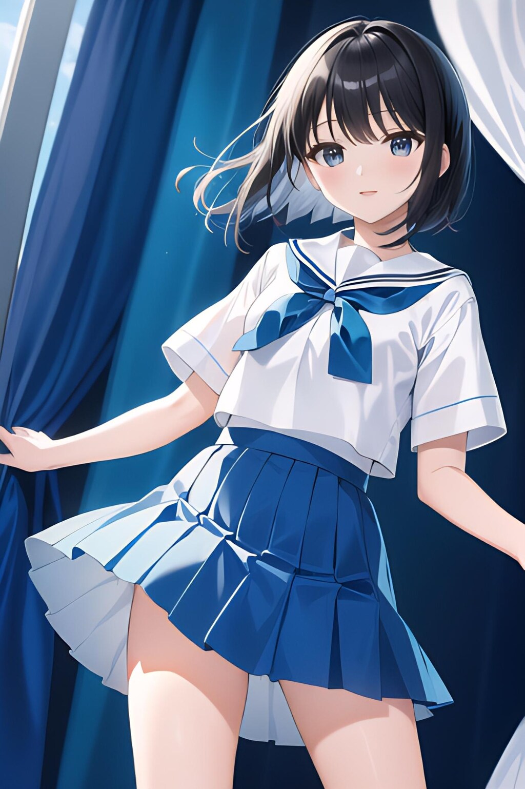 Blue Sailor Waving Dance