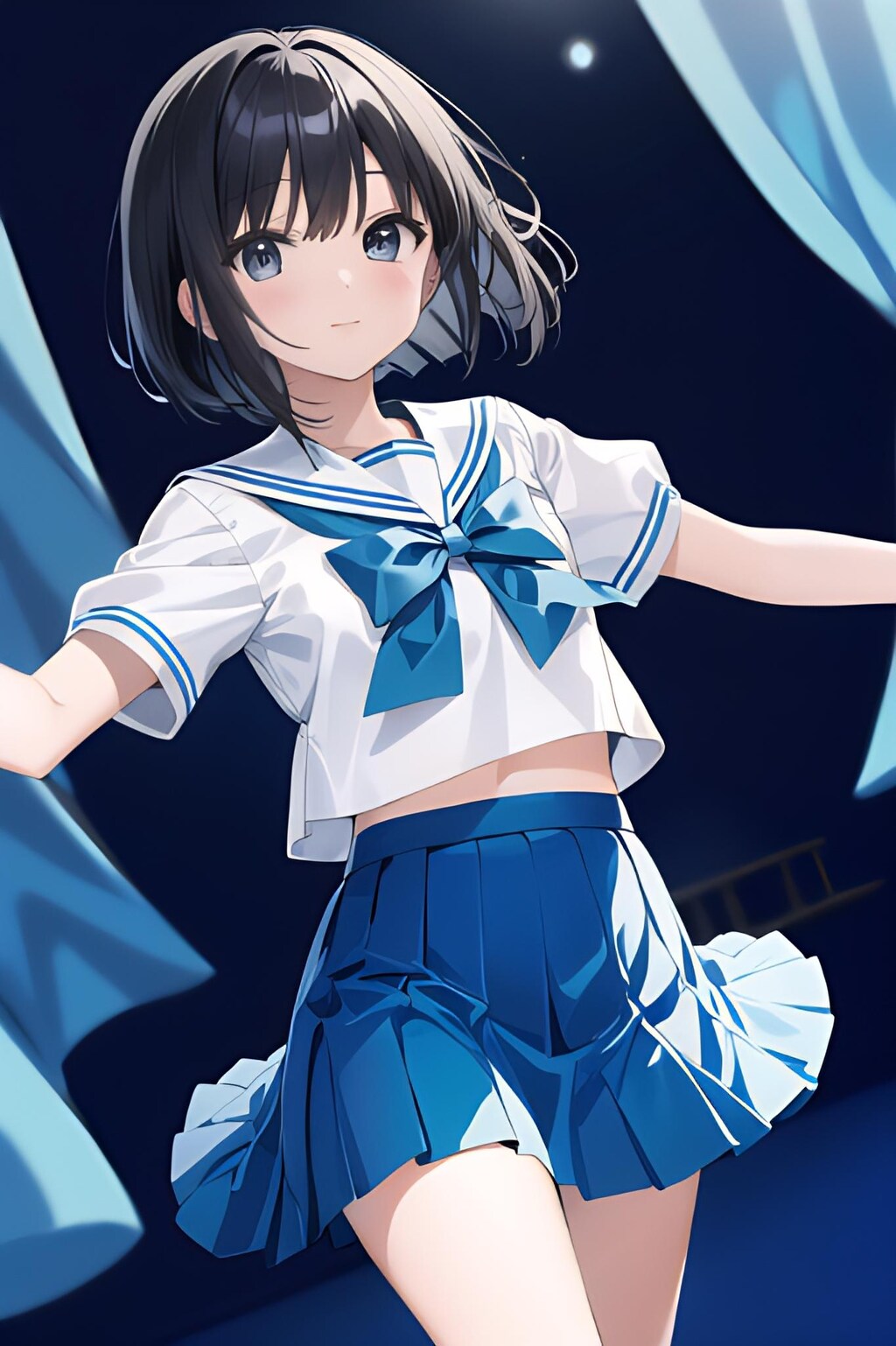 Blue Sailor Waving Dance