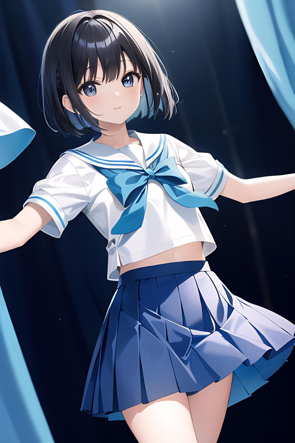 Blue Sailor Waving Dance