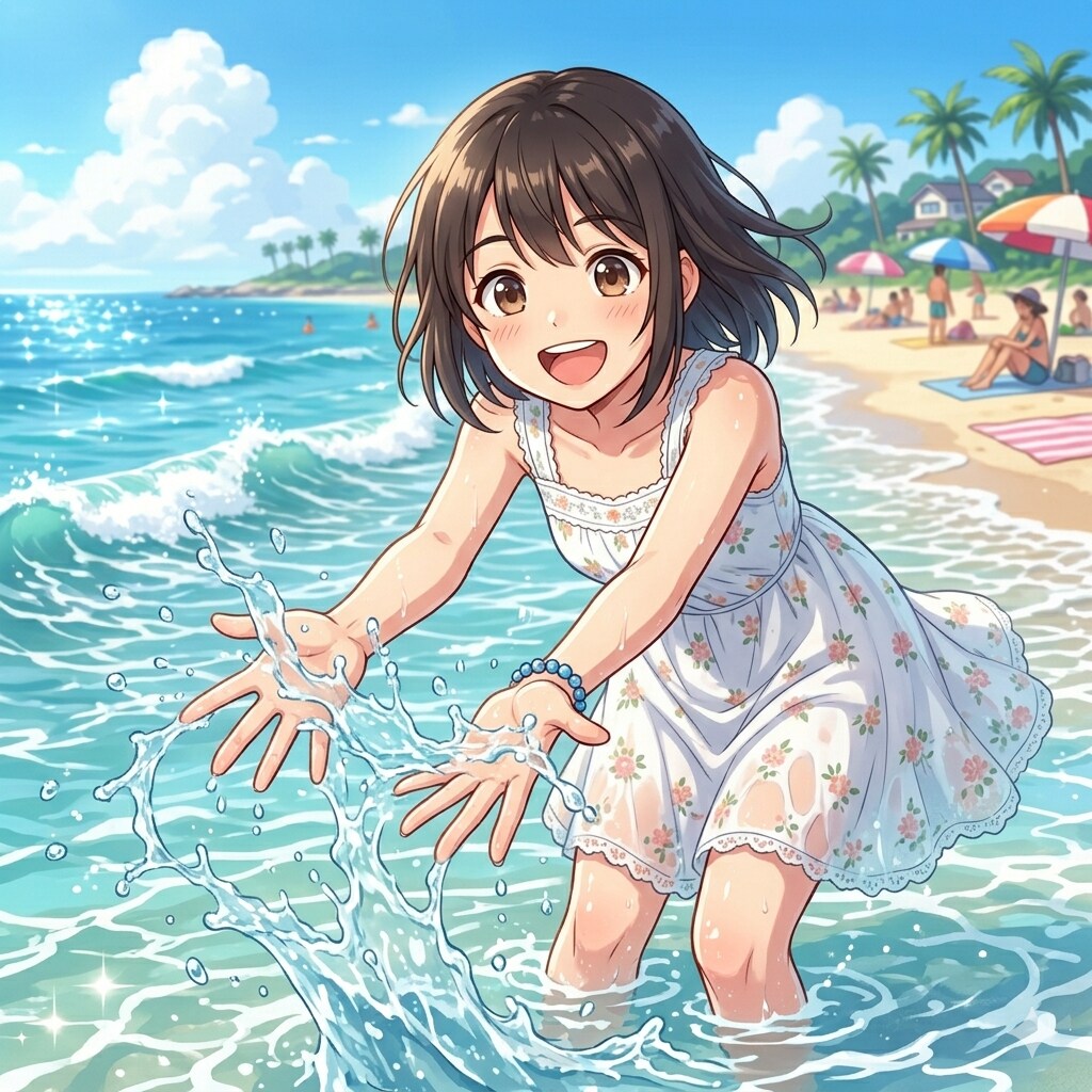 浜辺の少女