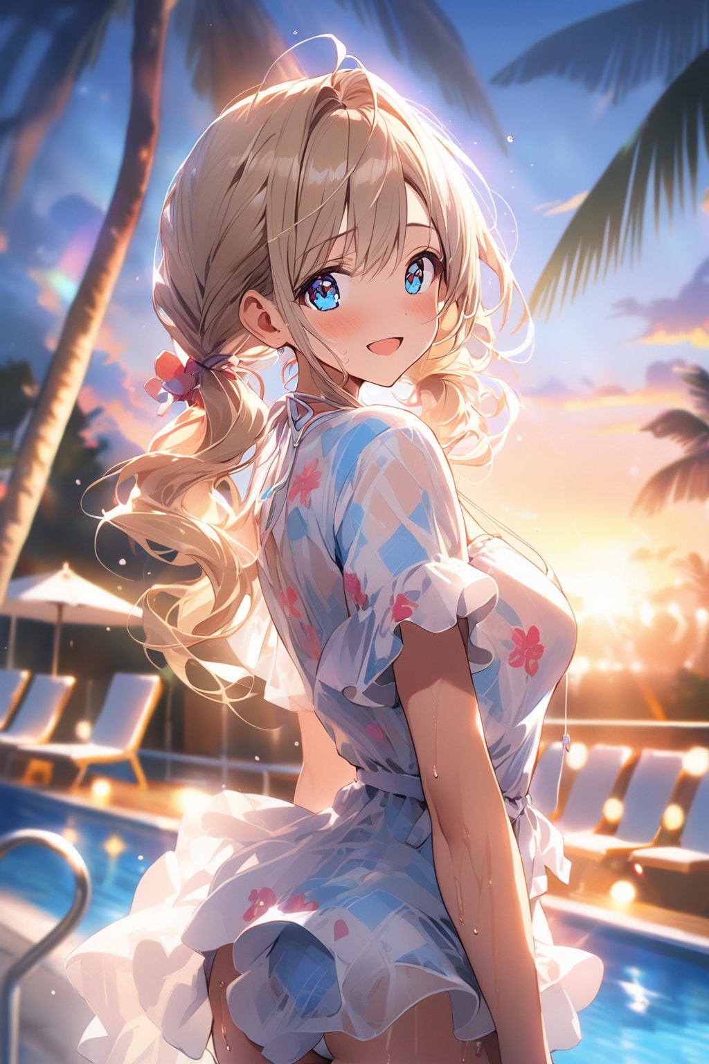 おはよ✨先に少し泳いでたよ♪