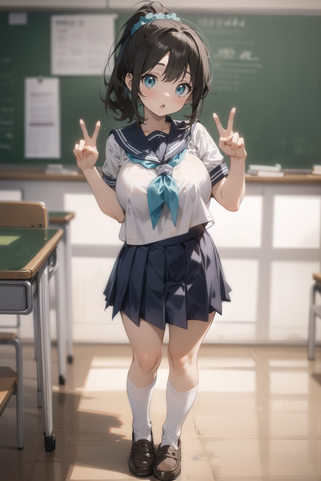 ダブルピース…？ってこう？