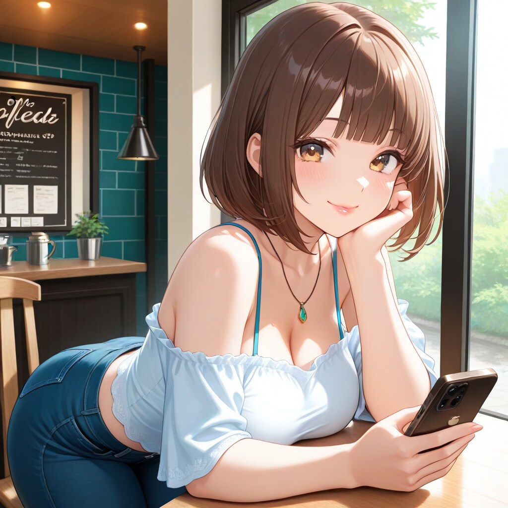 よく生成する子①：茶髪お姉さん（名前未定）