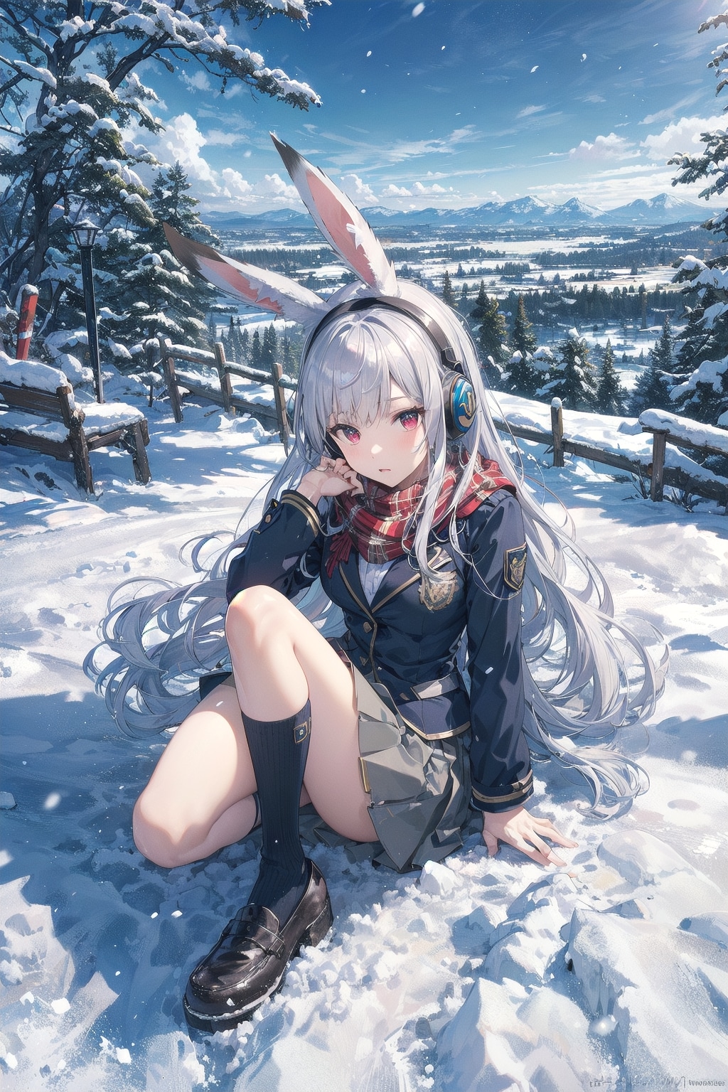 むぅ…雪でも平気なのです🐰✨