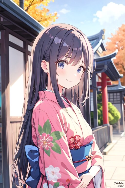 和装女子　京都にて
