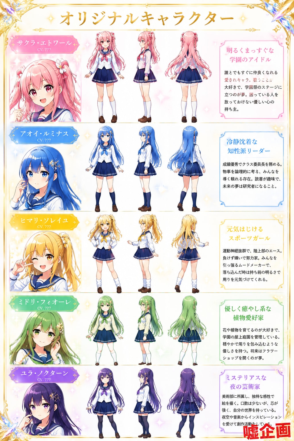 オリジナルキャラクター　セーラー服