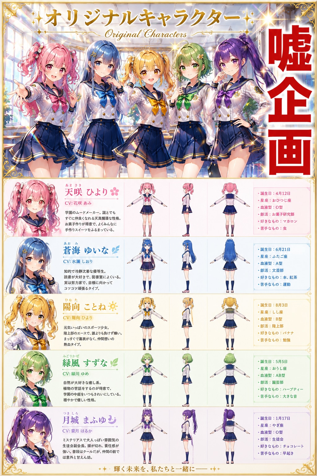 オリジナルキャラクター　セーラー服