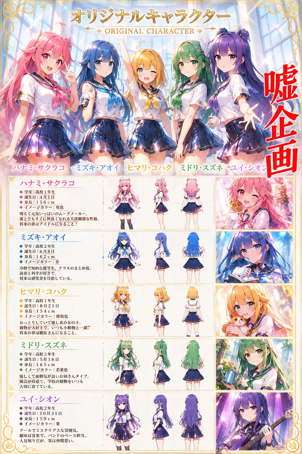 オリジナルキャラクター　セーラー服