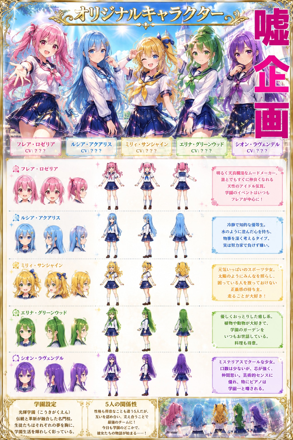 オリジナルキャラクター　セーラー服