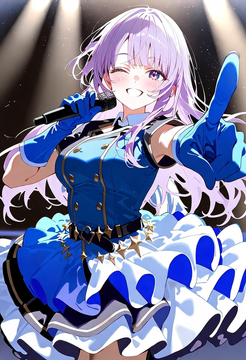 アイドルのライブステージ