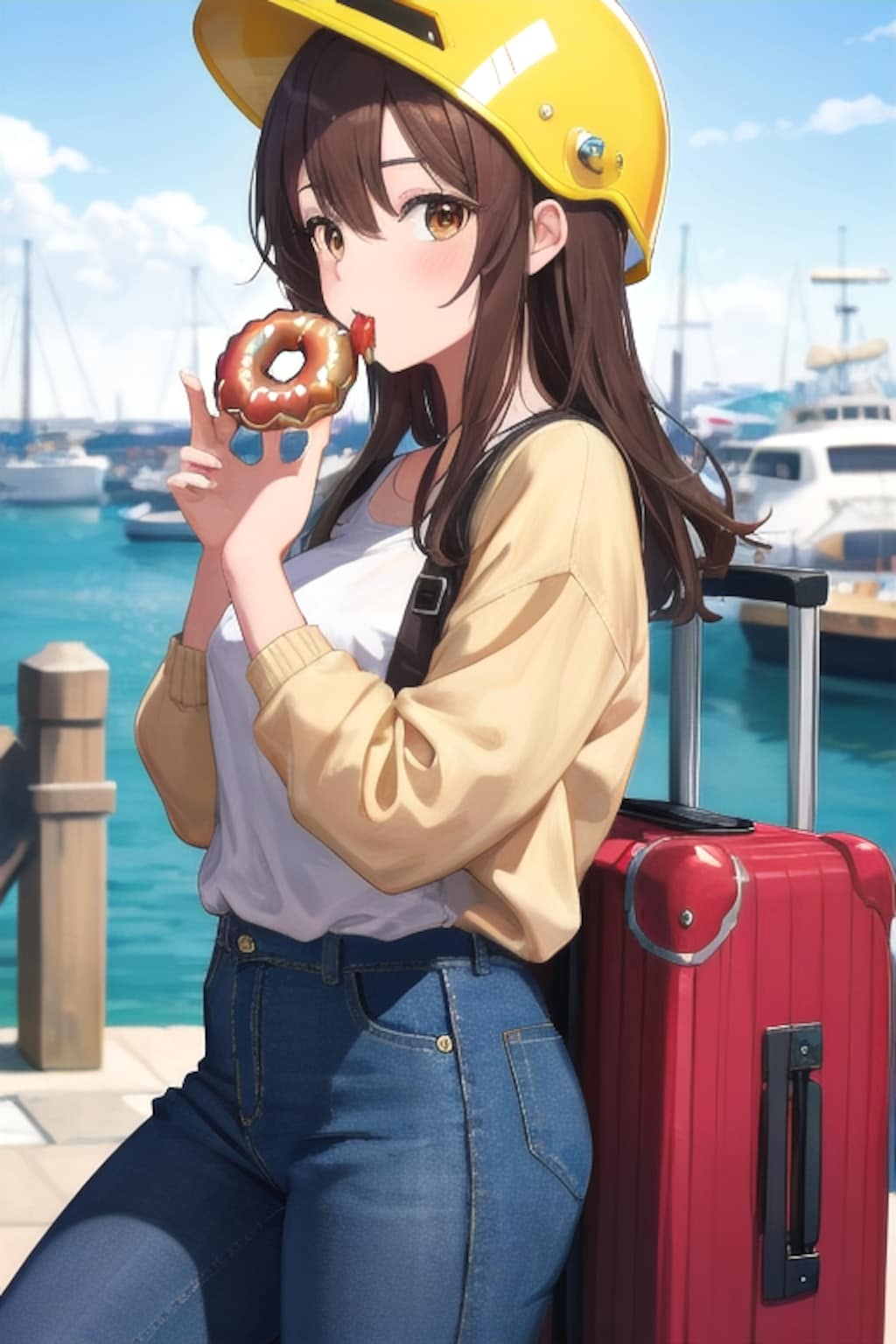 ドーナツとヘルメット