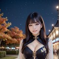 ハロウィンとチャイナドレスの美女 10枚目