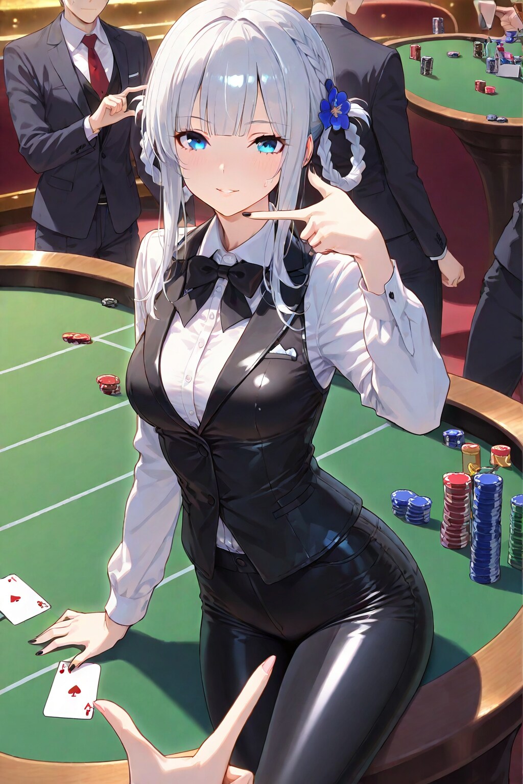 間もなくルーレットを回しますよ〜❗️まだどの番号に賭けるか迷ってる方はお早めに❤️皆様の幸運を祈って……ズームイン(≧∇≦)b