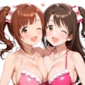卯月と響子のビキニおっぱい 4枚目