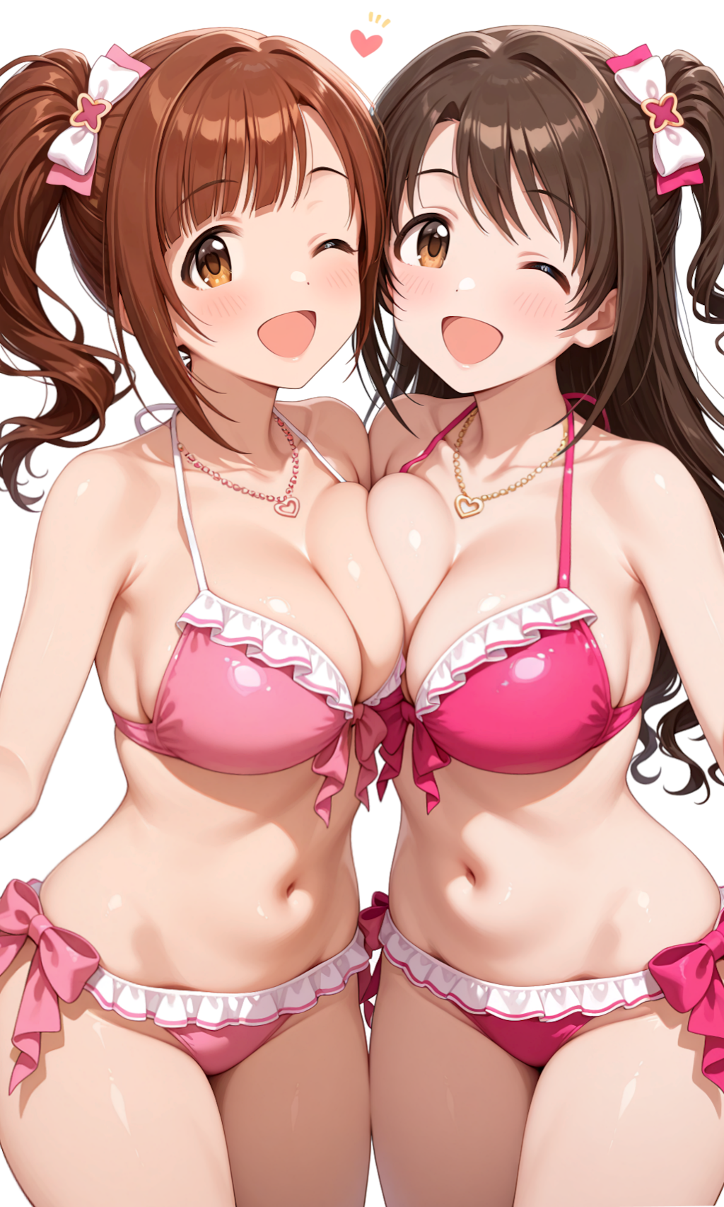 卯月と響子のビキニおっぱい