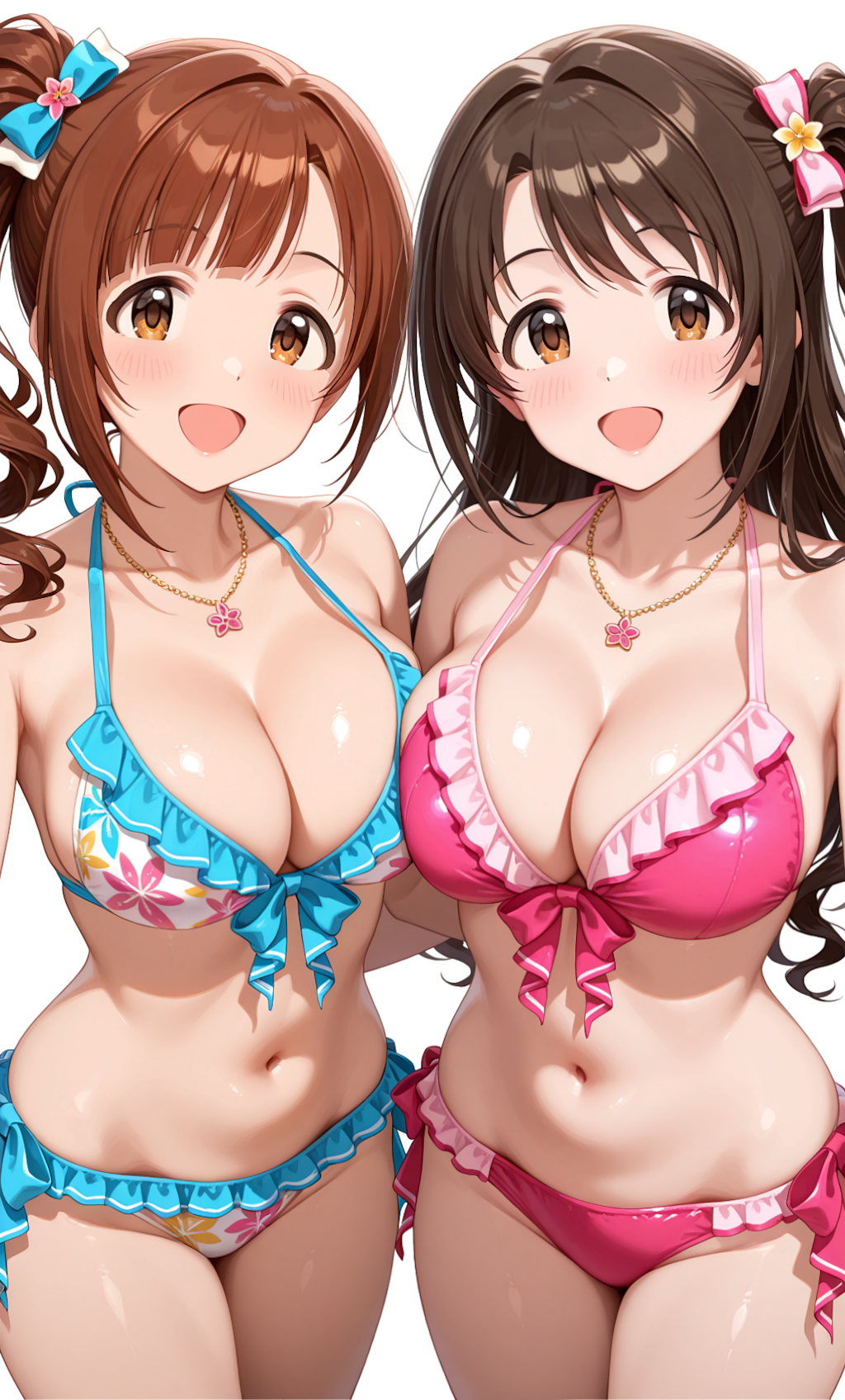 卯月と響子のビキニおっぱい