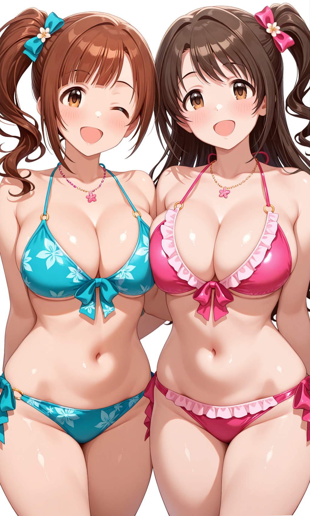 卯月と響子のビキニおっぱい