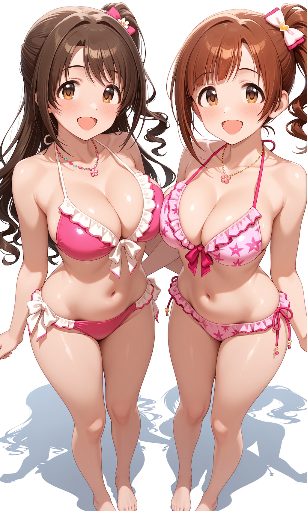 卯月と響子のビキニおっぱい