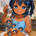 こなちーズをミートソーススパゲッティにかけるこなつちゃん 4枚目