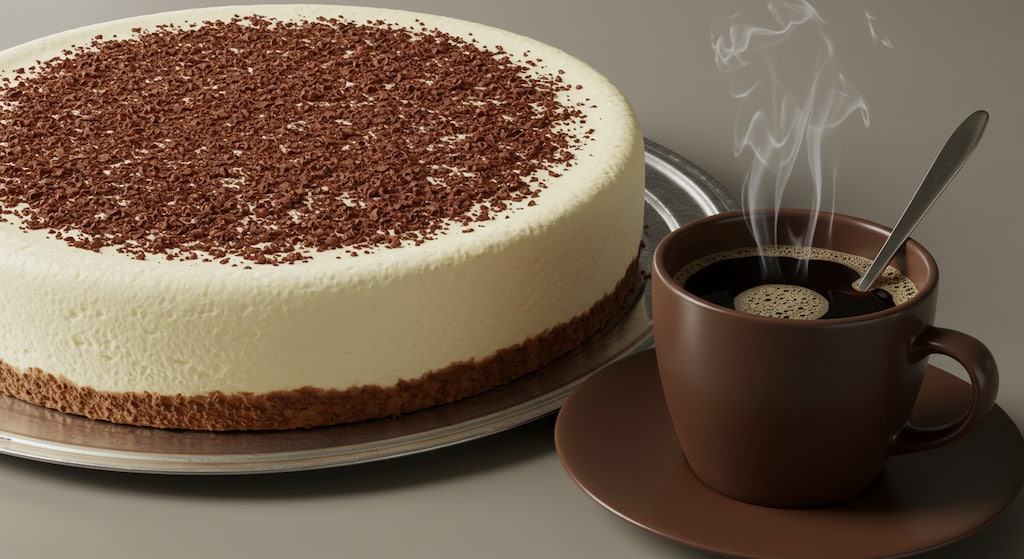 デザートの各種チーズケーキと珈琲のセット