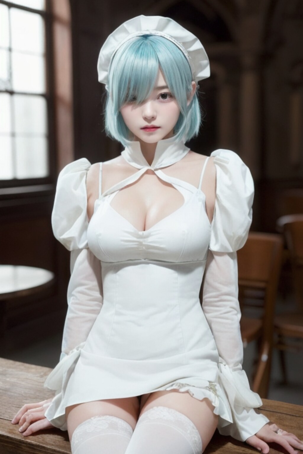 前髪カフェの看板娘