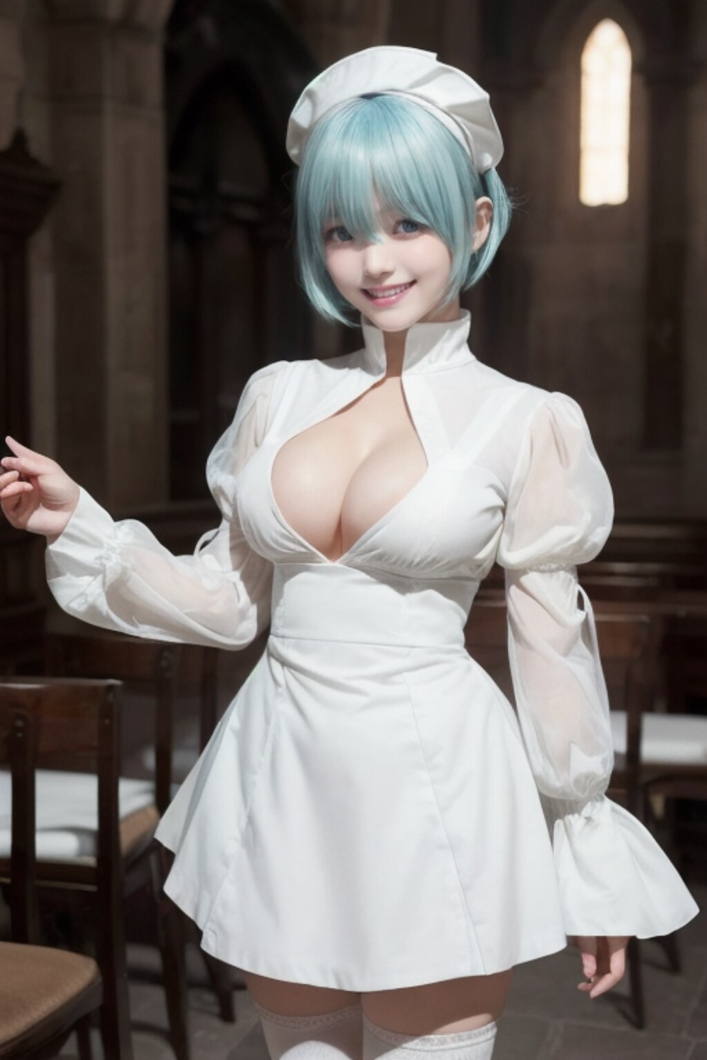 前髪カフェの看板娘