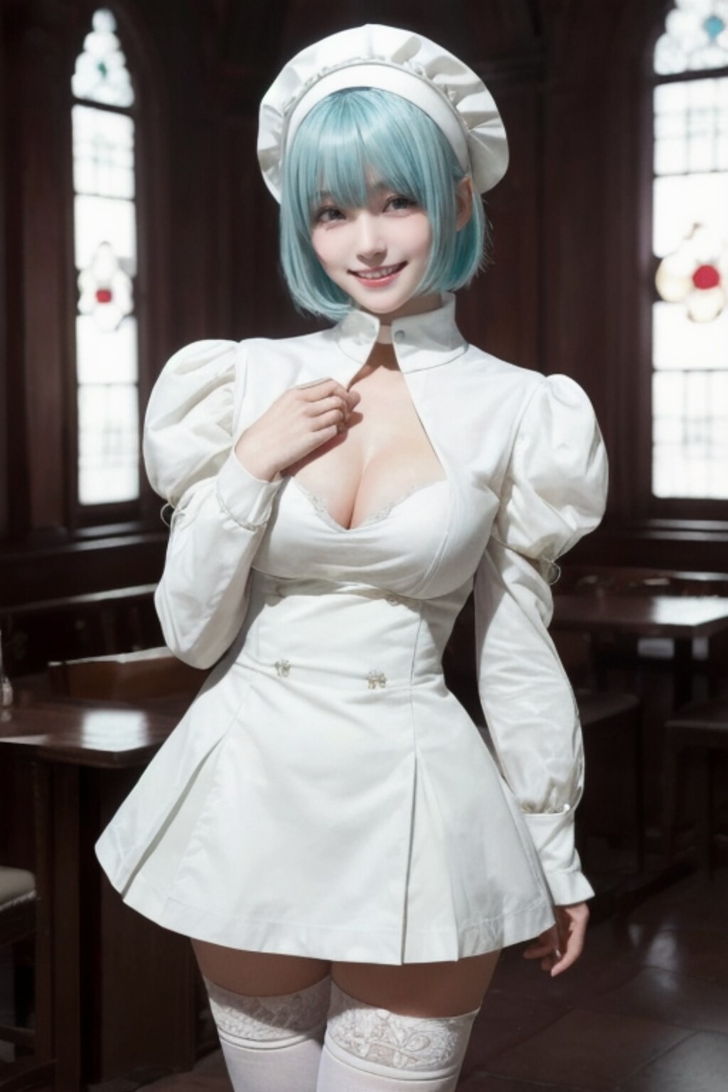 前髪カフェの看板娘