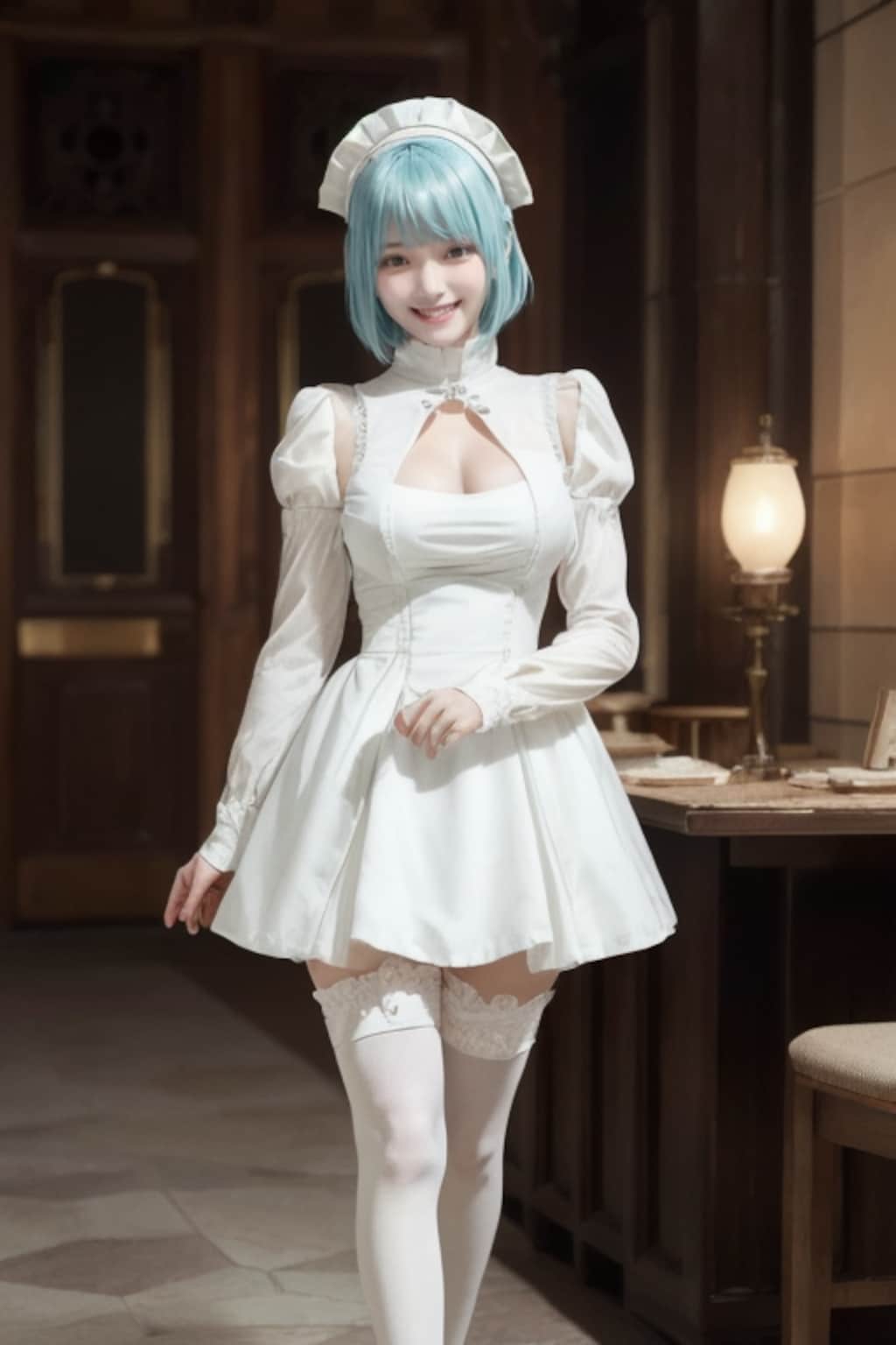 前髪カフェの看板娘