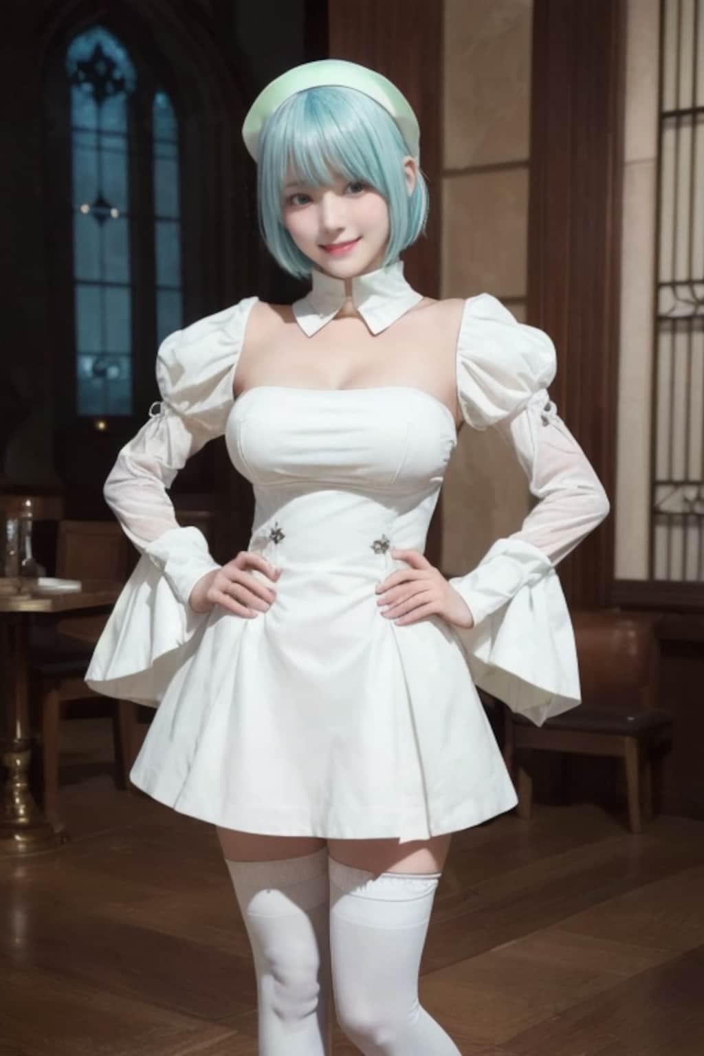 前髪カフェの看板娘