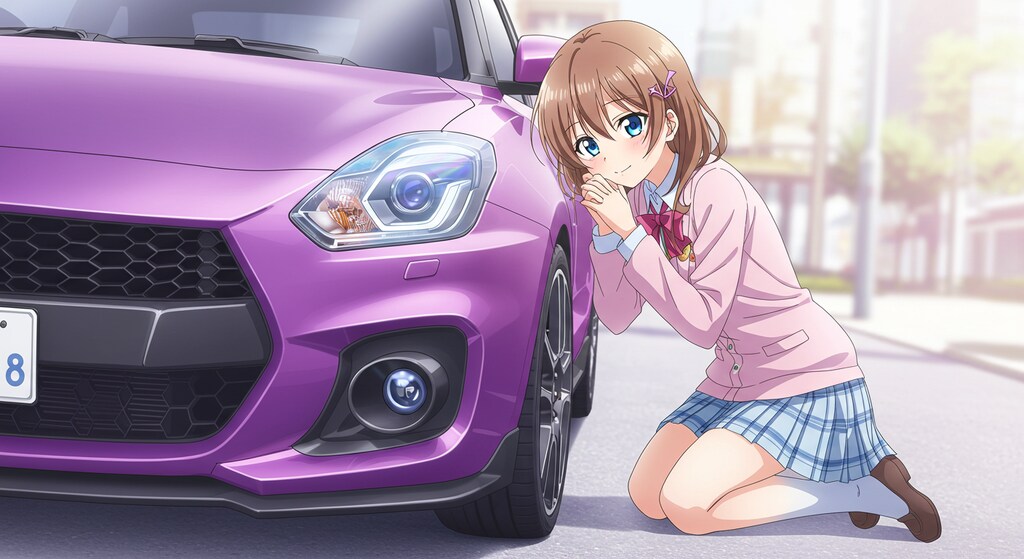 アニメキャラとスズキスイフト