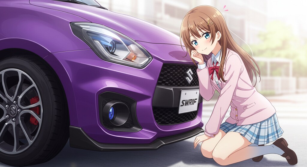 アニメキャラとスズキスイフト