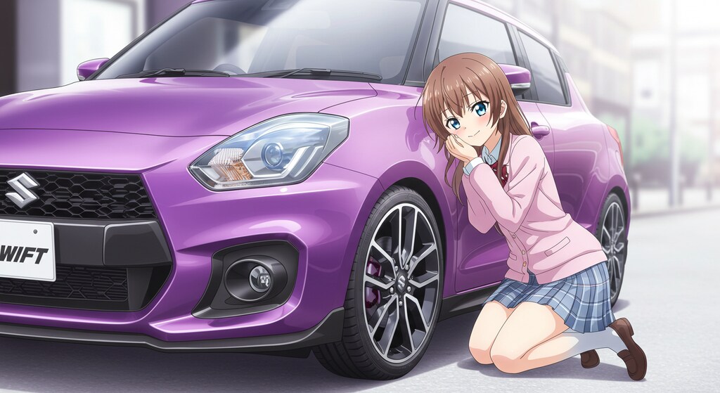 アニメキャラとスズキスイフト