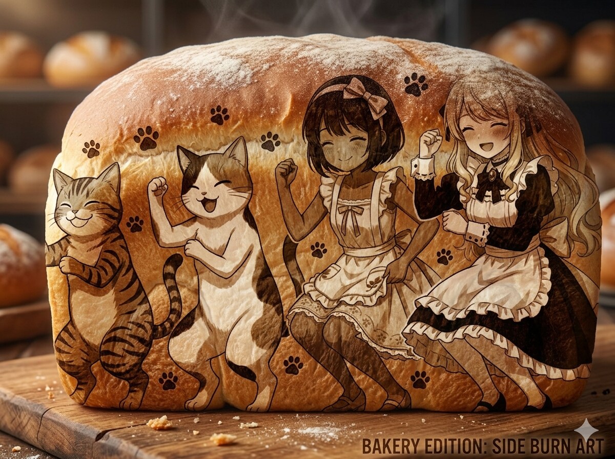 こんがり食パンアート