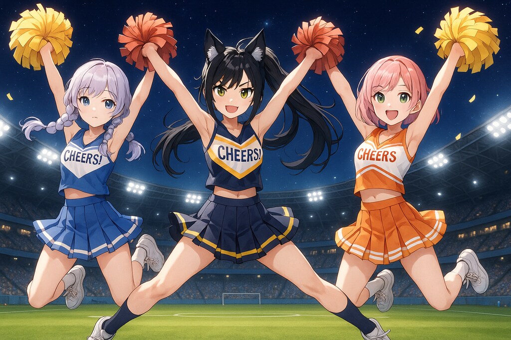 キラキラ夜空のスタージャンプ