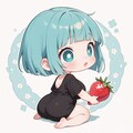 イチゴとめぐちゃん 4枚目