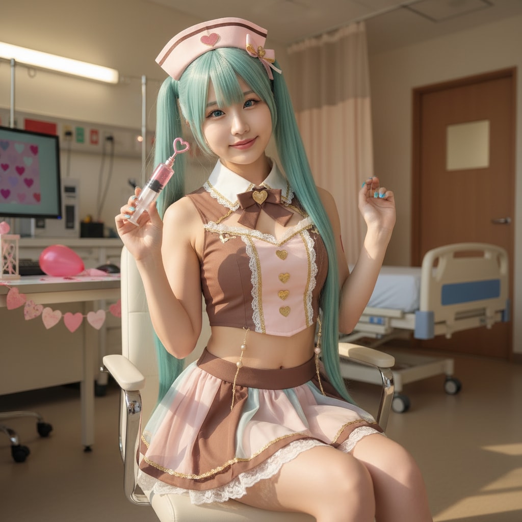 みどツイさん。バレンタインナース。2月12日 #ペニシリンの日