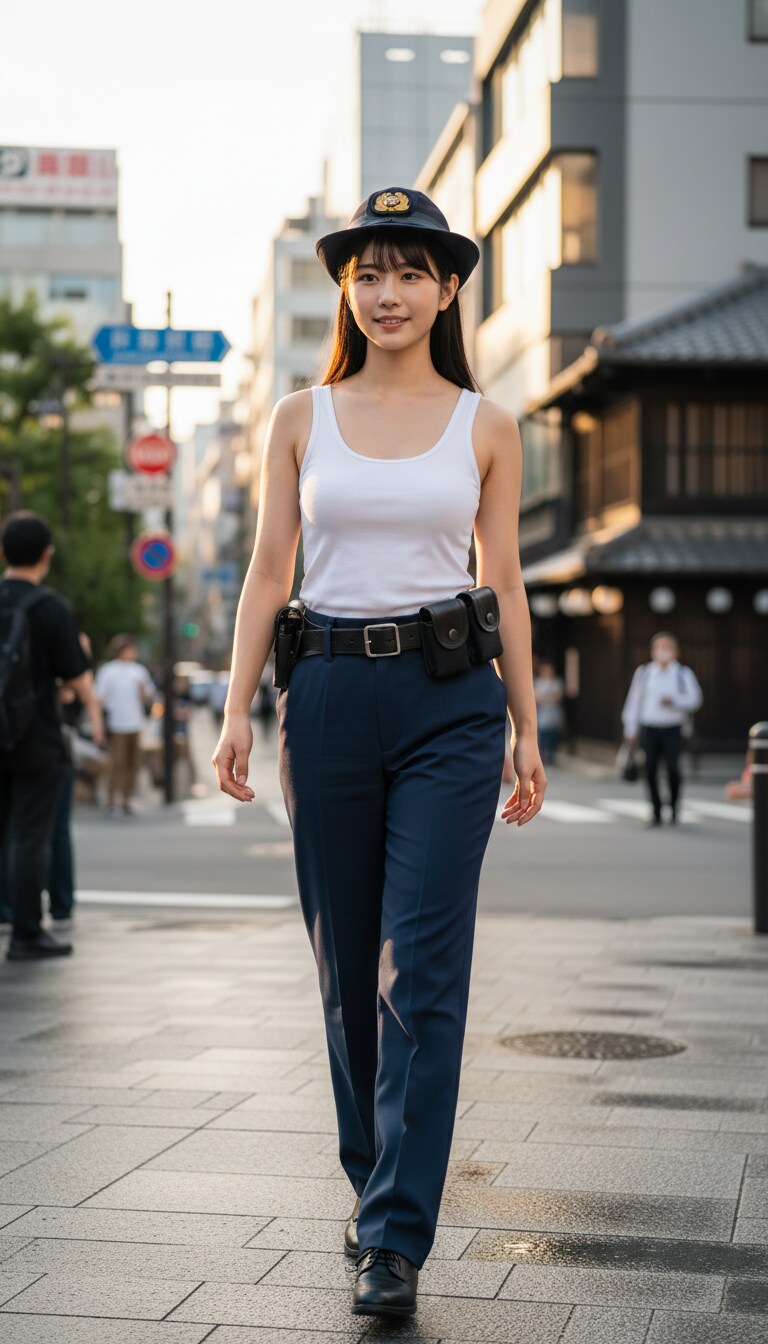 Gemini実写特集　かっこかわいい婦警姫神英梨菜の日本橋パトロール
