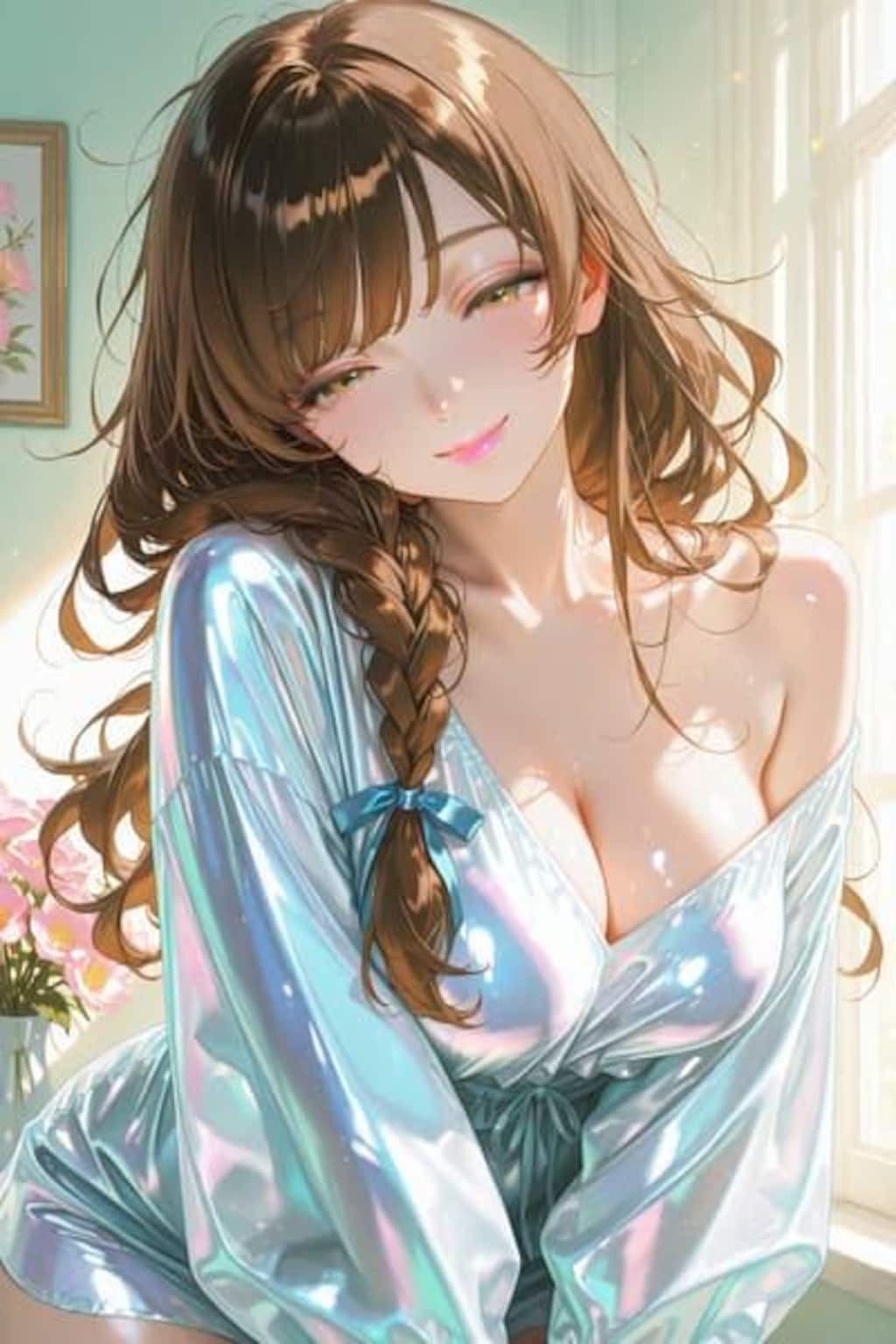 うふふ❤️おはよう❤️寝起きだからそんなに見られると恥ずかしいわ❤️