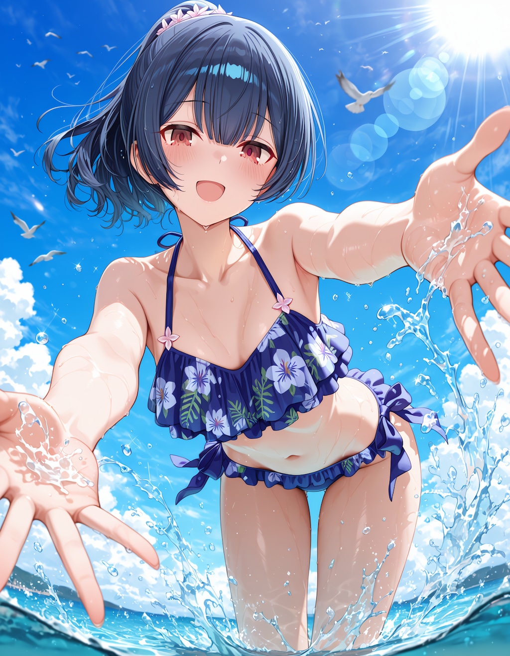 杜野凛世の海水浴