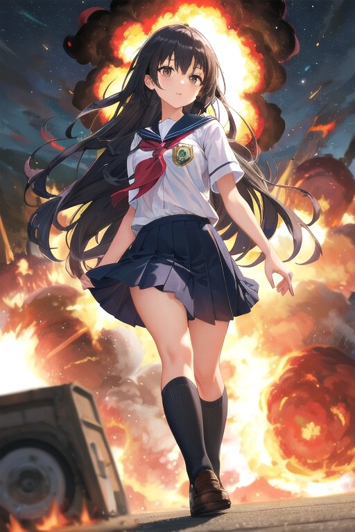さくらちゃん爆発 | の人気AIイラスト・グラビア