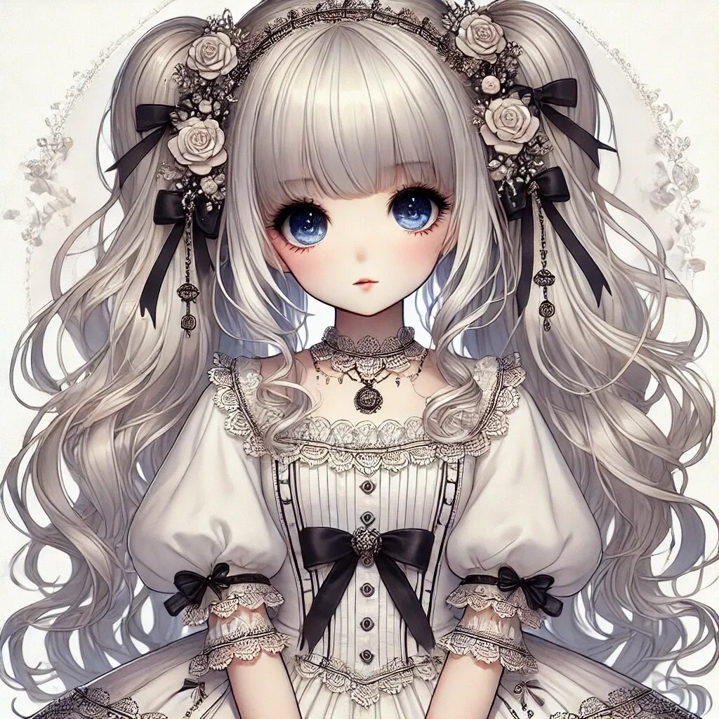 白髪の可愛い女の子【162】 | の人気AIイラスト・グラビア