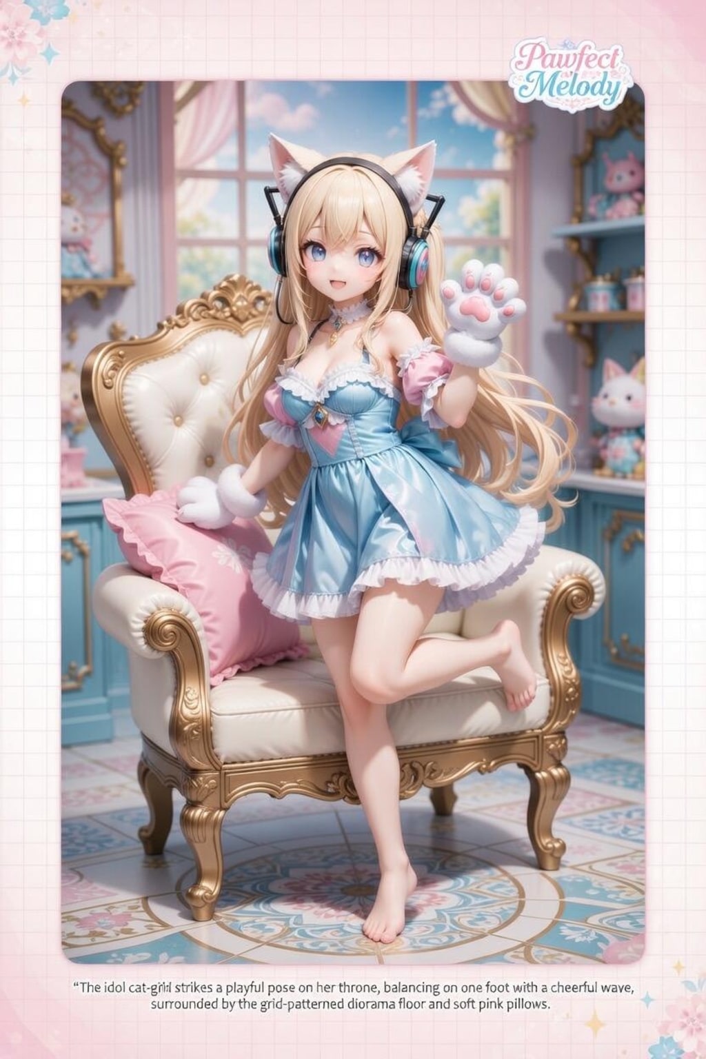 猫耳フィギュア　ガーリーコーデ